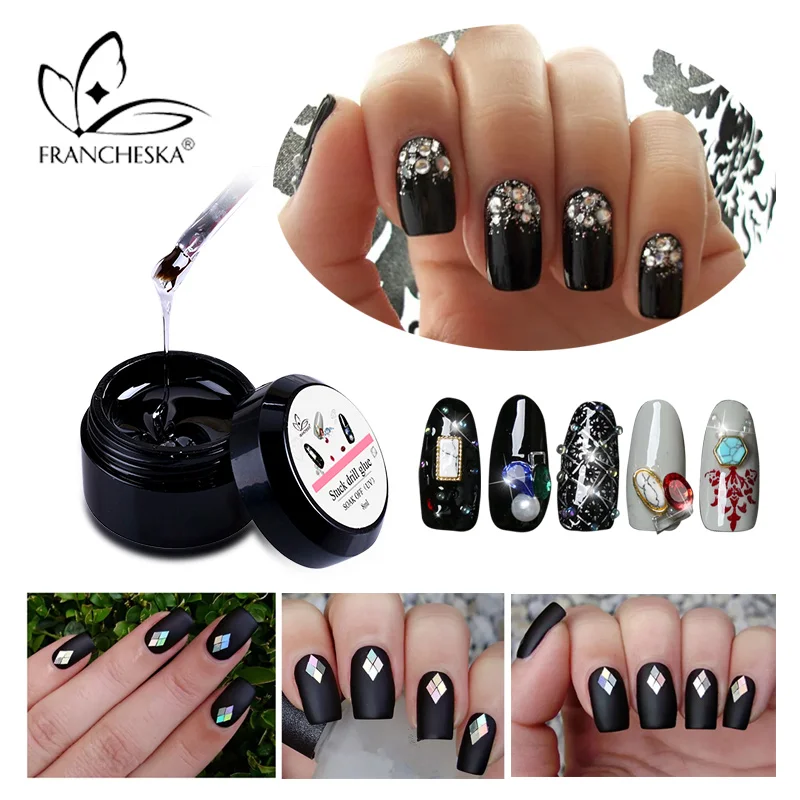 Francheska клей для ногтей faux ongles avec de la colle французский Маникюрный Инструмент nagellijm monomero nail art oje клей для ногтей Стразы