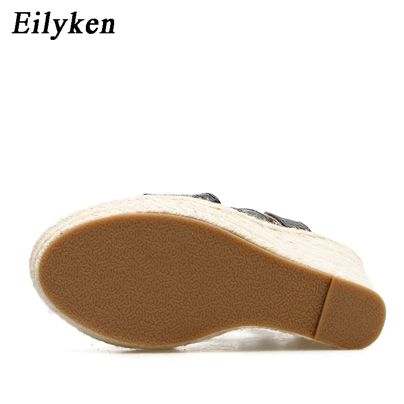 Eilyken/Новинка 2021 года Высококачественные однотонные Босоножки на платформе со