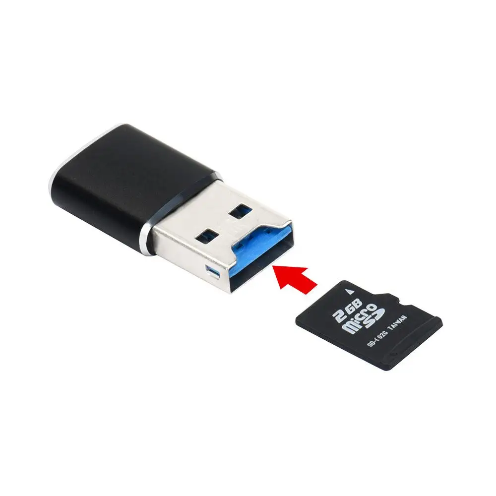 CEWAAL USB 3,0 Mini MICRO SD SDXC алюминиевый сплав считыватель карт памяти адаптер разъем мини-считыватель карт черный серебристый розовое золото