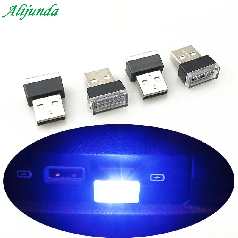Светодиодный ночсветильник с питанием от USB лампа для салона автомобиля ножная