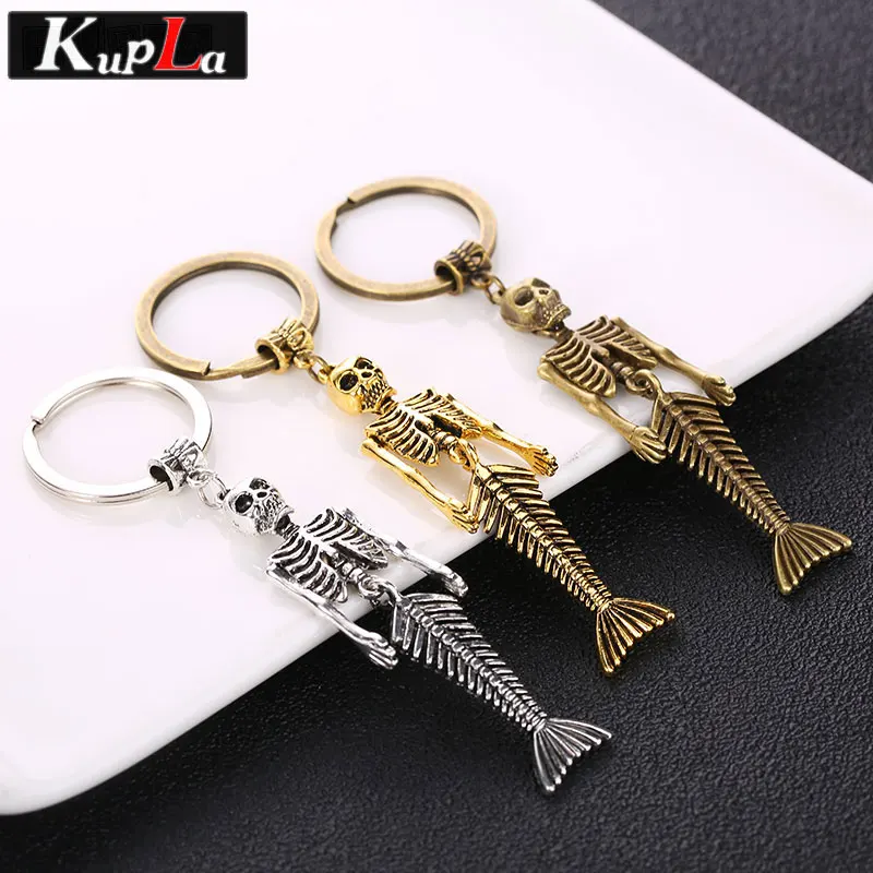 Kupla винтажный металлический брелок для ключей русалка модные аксессуары