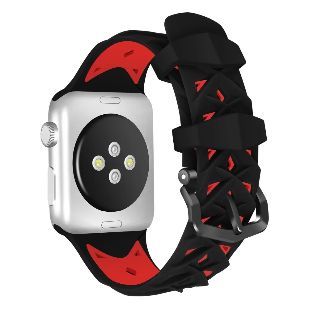 Мягкий силиконовый сменный ремешок для часов Apple Watch Series 1 2 3 4 38 мм 42 крутой браслет