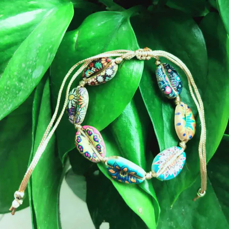 2019 женский яркий браслет в праздничном стиле Цветной струйный из сплава тканый