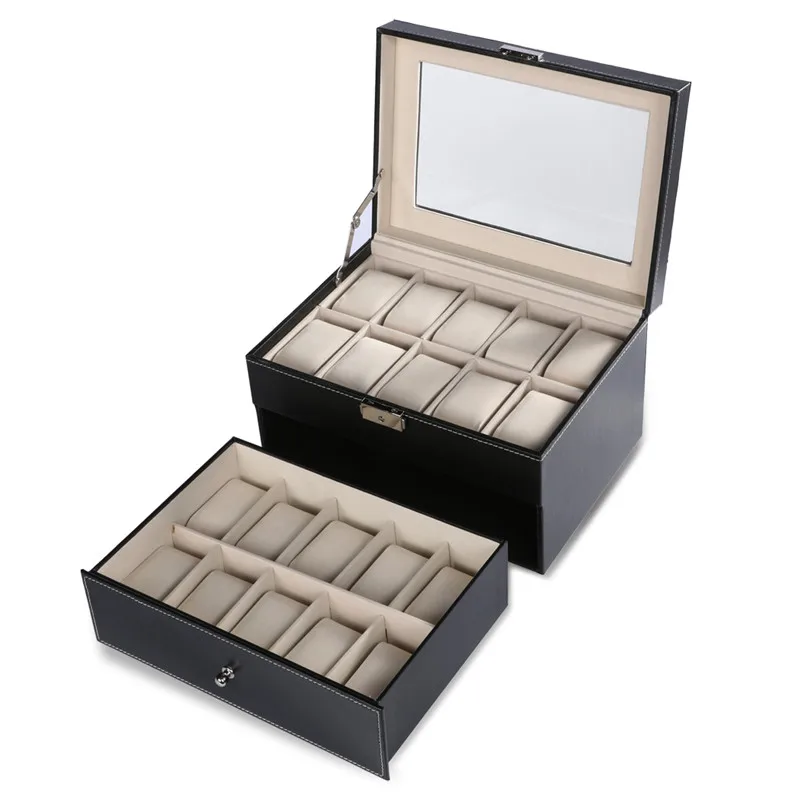 Часы Fanala Box 10/20/24 Сетка PU кожаный держатель для наручных часов Caja Reloj органайзер