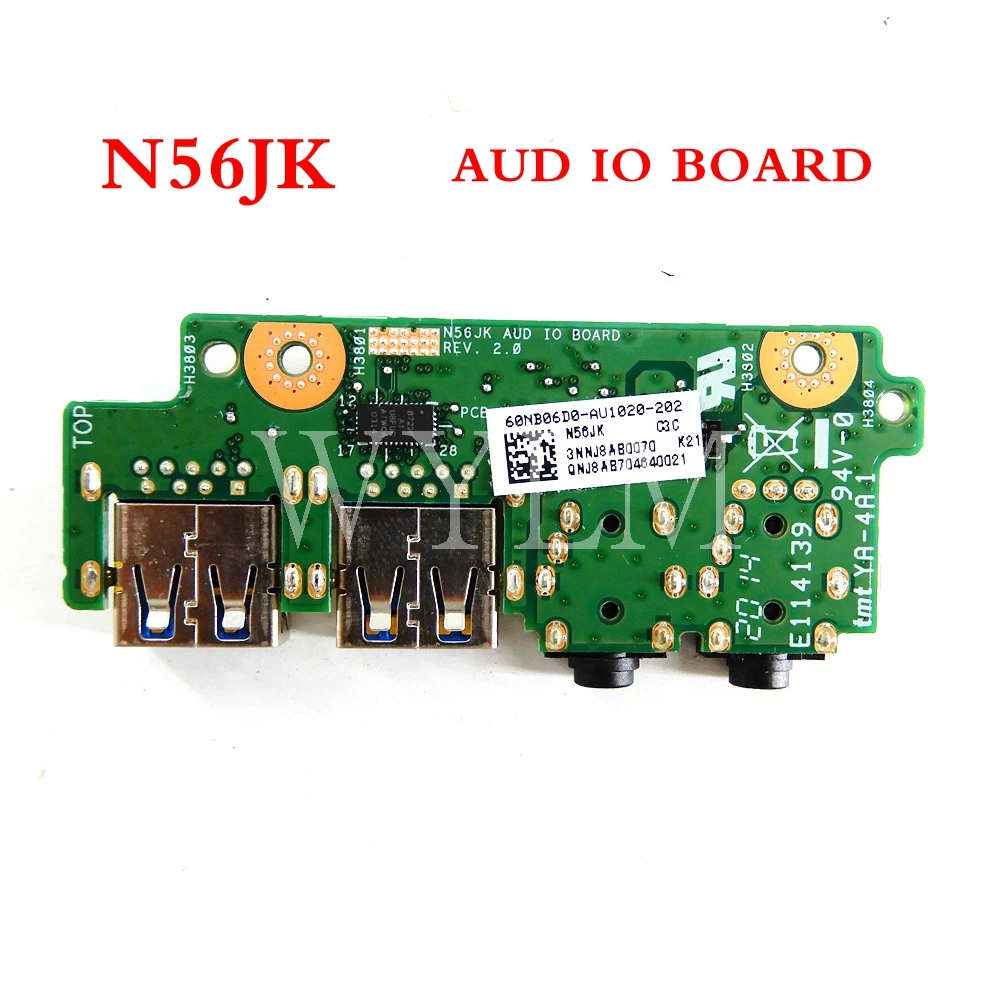 Плата ввода-вывода N56JK Audi для Asus N56 N56V N56VJ N56VM N56VB N56VZ N56J N56JN N56JK N56JR USB плата ввода-вывода