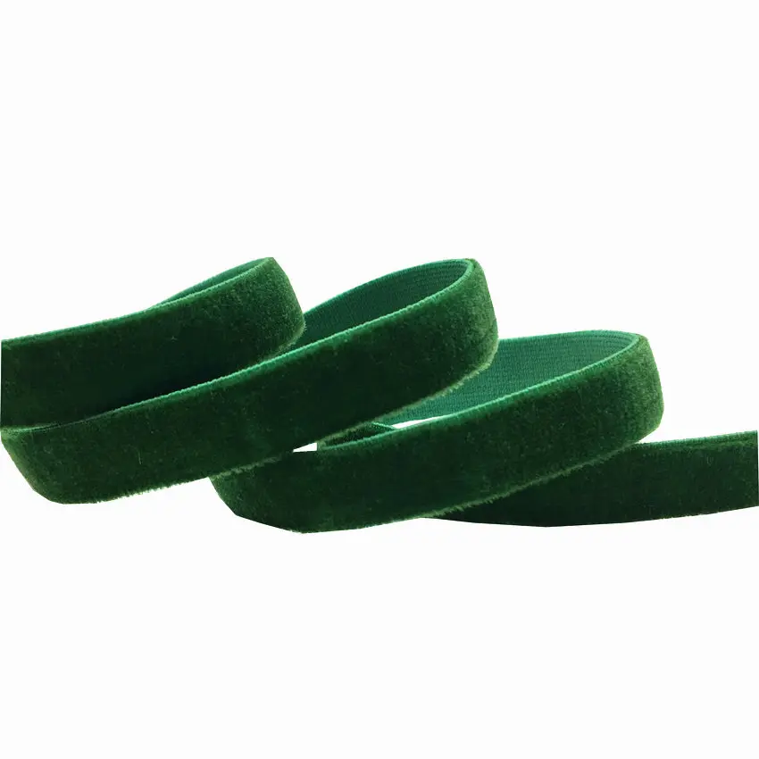 Blackish Green 10 ярдов 3/"(10 мм) бархатная эластичная лента для украшения свадебной вечеринки лента ручной работы подарочная упаковка банты для волос DIY Рождественская лента - Цвет: Blackish Green