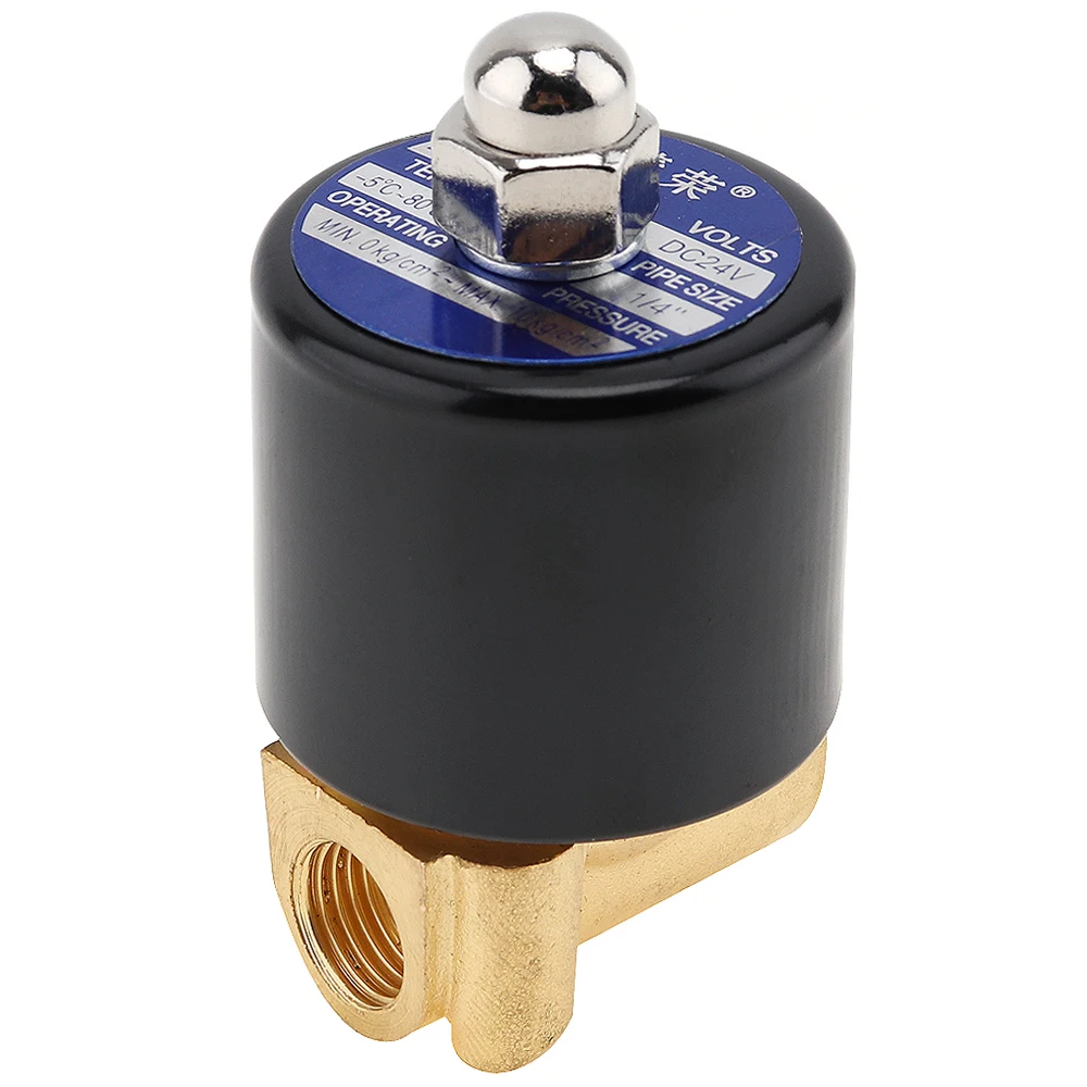 

1/4" DC 24V Electric Solenoid Valve Magnetic Pneumatic Valve Brass Body for Water Air Oil Gas