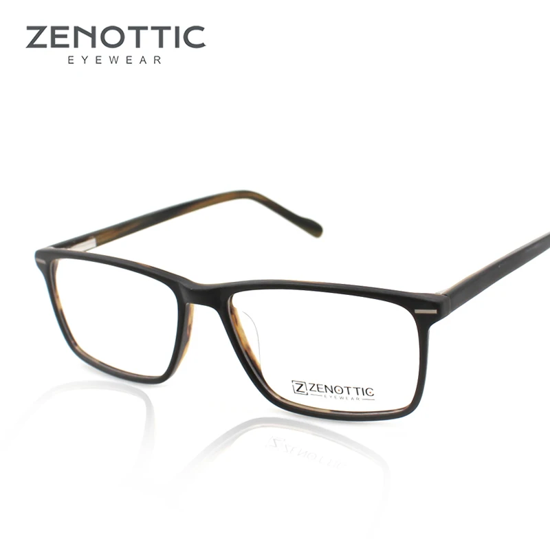 ZENOTTIC дизайн очки по рецепту женские оптические ацетатные оправы очки модные прогрессивные анти синие очки для мужчин BT2004