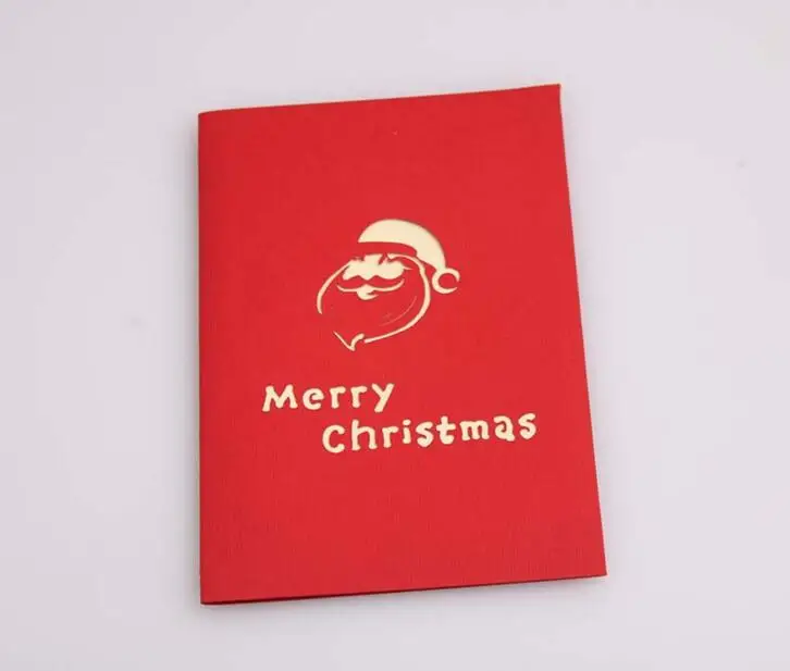 

10pcs Santa Sled Deer Handmade Kirigami Origami 3D Pop UP Greeting Cards Invitation Postcard For Birthday Christmas Party Gift