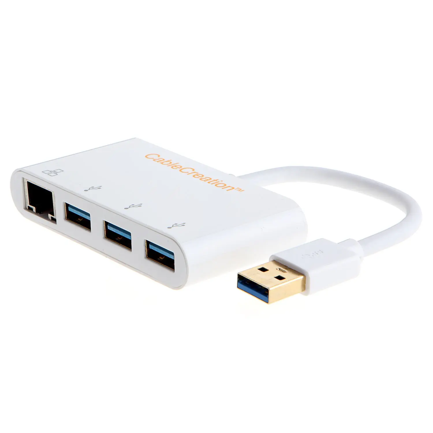 

2-in-1USB3.0+3.1 USB-C to 3 Ports USB 3.0 Hub+Gigabit Ethernet Port Adapter for MacBook & Other USB3.0 or Type C Devices