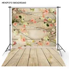 Тонкие виниловые фоны для фотосъемки новорожденных детей деревянный пол цветочный фон компьютерная печать фото фон для фотостудии