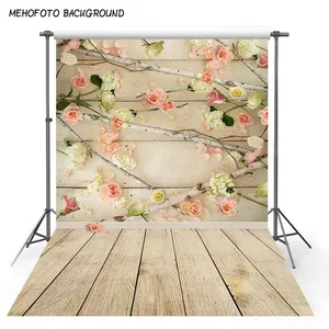 Тонкие виниловые фоны для фотосъемки новорожденных детей деревянный пол цветочный фон компьютерная печать фото фон для фотостудии