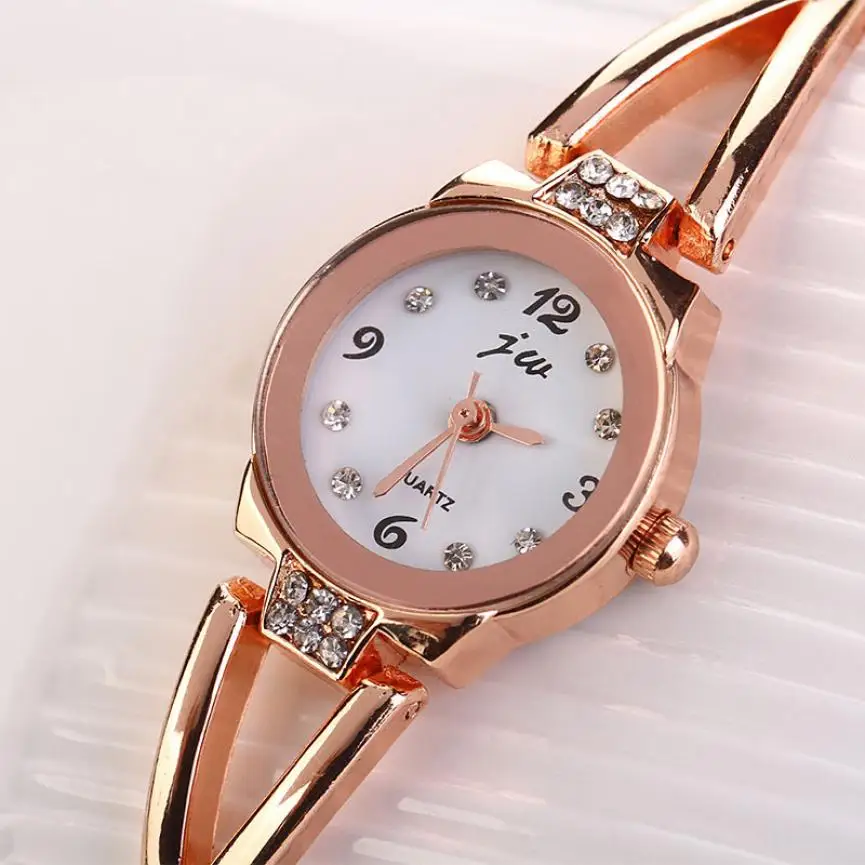 

2018 Luxury Gold Watches Women Fashion Bracelet Quartz Wristwatch Rhinestone Ladies Fashion Watch Dropshiping #D