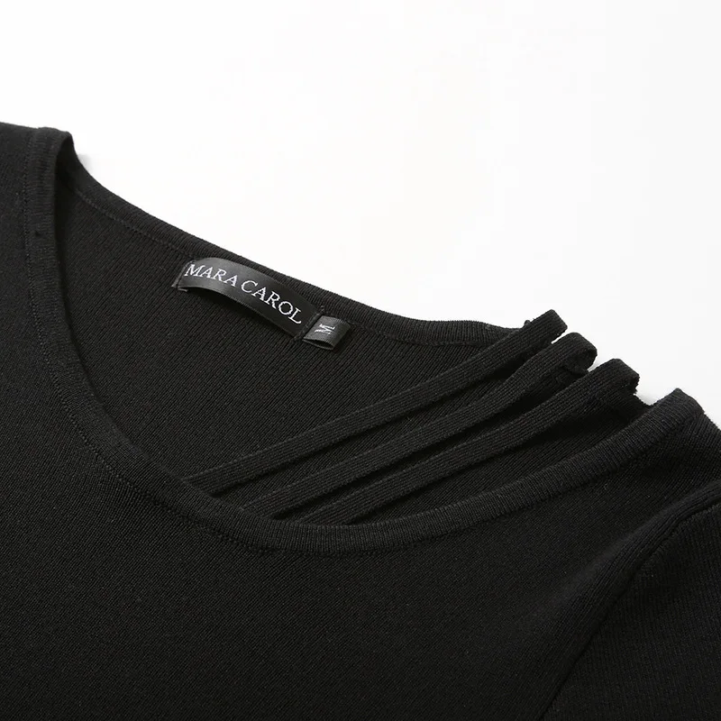 2019 сезон: весна–лето джемпер свитер пикантные трикотажный пуловер длинный рукав