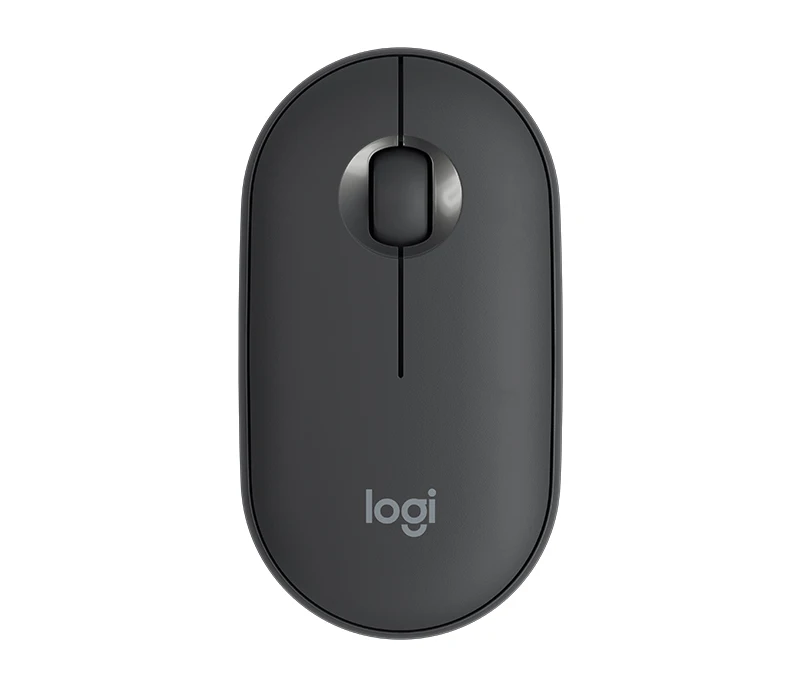 BLACK Оригинальная Новейшая Bluetooth мышь с PEBBLE, мини и тонкая, 1000 dpi, 100g, Высокоточная оптическая отслеживающая, унифицирующая цветная мышь - Цвет: BLACK
