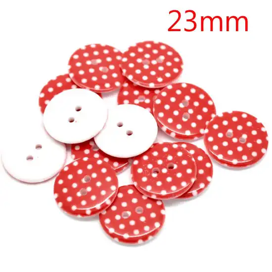 50 шт. смешанных круглых точечных смоляных швейных кнопок для ткани с плоским