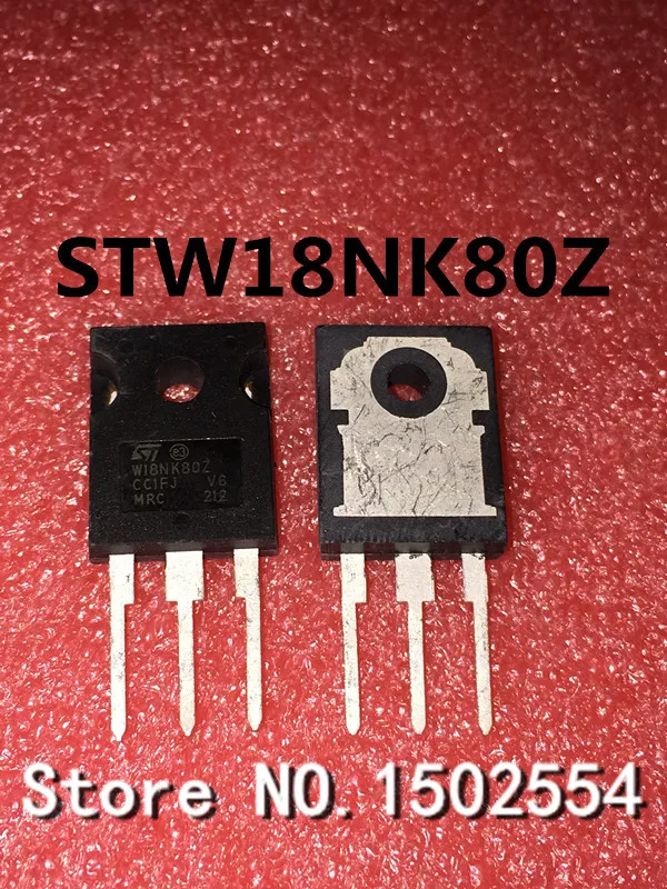 

20PCS/LOT STW18NK80Z W18NK80Z TO-247 18A800V Field Effect Transistor