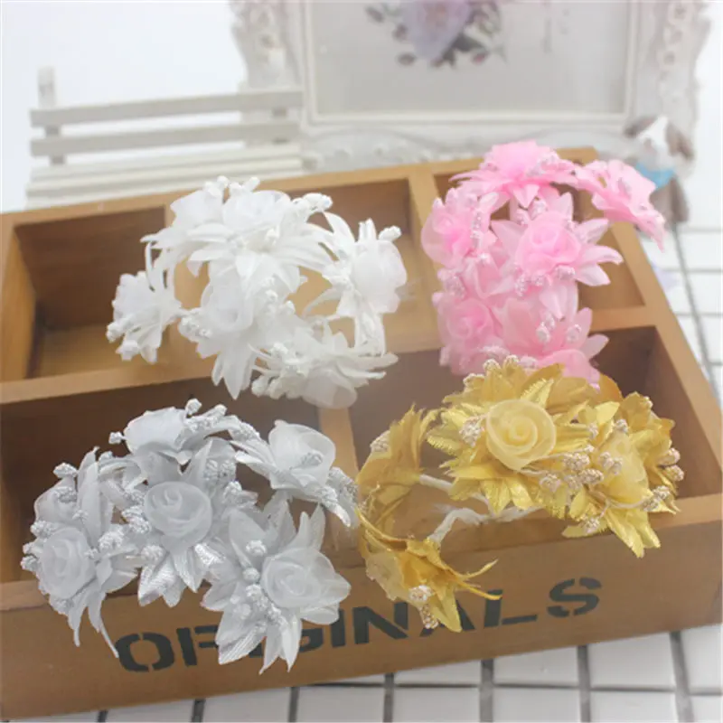 6 шт. украшения для волос платья невесты|silk flowers|ornamental decorationflower hand |
