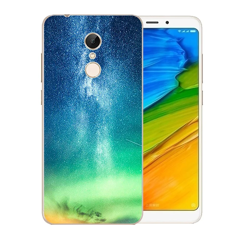 5.7 inch For Xiaomi Redmi 5 Phone Case Soft Silicone TPU Back Cover for Capa Starry Sky Pattern xaomi Shell |