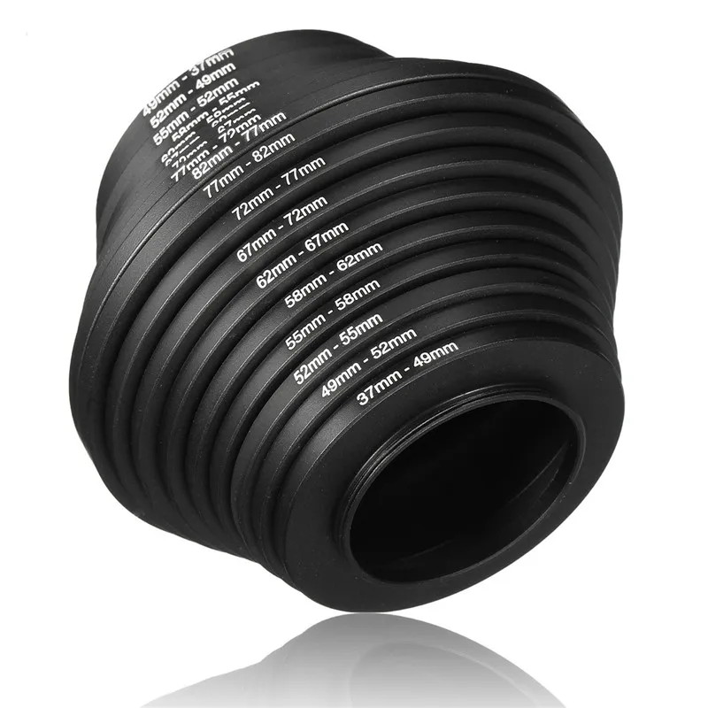 Комплект переходных колец для объектива камеры 18 шт. 37 - 82 мм Canon Nikon DSLR SLR |