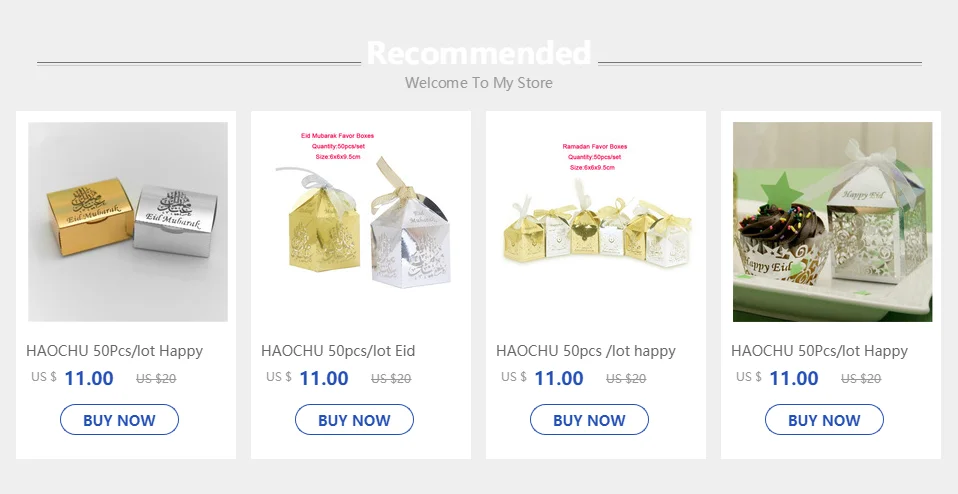 HAOCHU 50 шт./лот Happy ИД Мубарак вечерние коробки для подарков цвета: золотистый, серебристый конфетная коробка с лазерной обработкой для Висячий вечерние мусульманские Вечерние Декор