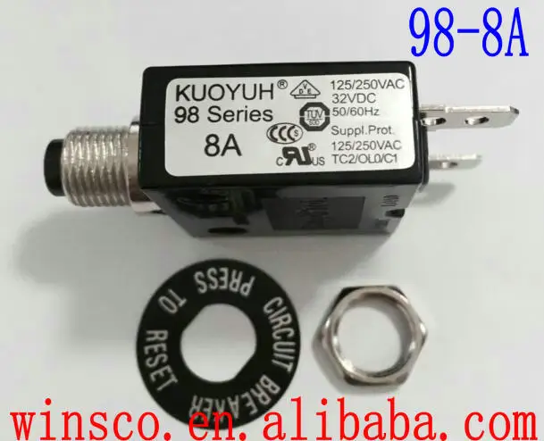 Выключатель тока 98 8A 100% KUOYUH SERIES 8A|circuit breaker|kuoyuh series |