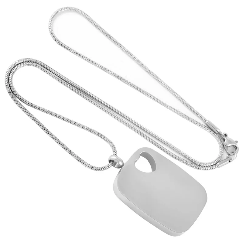 IJD9157 Rectangle shaped 316L stainless steel cremation urn necklace fashion jewelry pendant for ashes hot selling | Украшения и