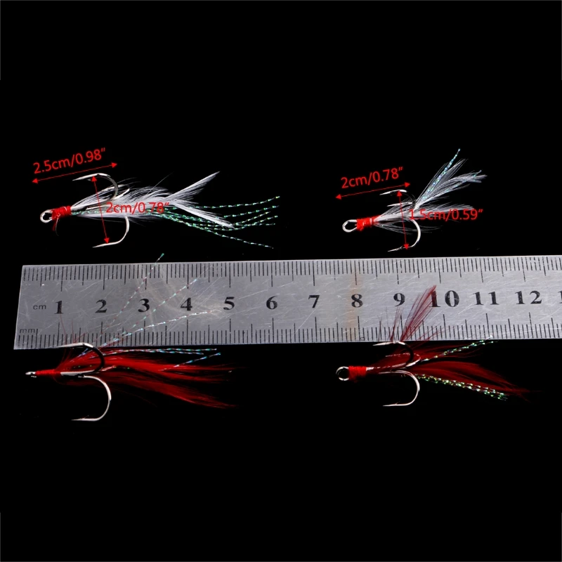 Новинка яркие тройные Крючки повышенной прочности 4 #6 # три крючка для ловли рыбы