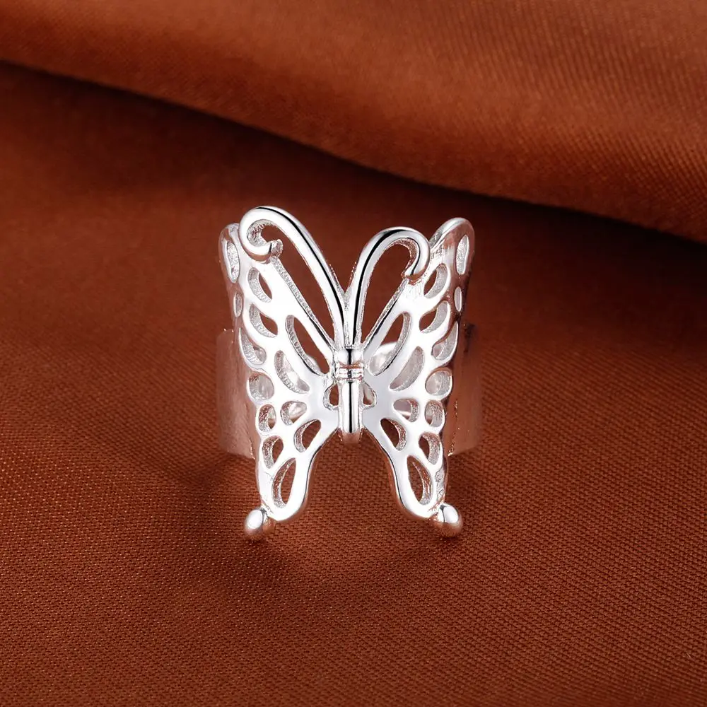 Ювелирные изделия 925 покрытое серебром кольцо Очаровательная Роза свадебные