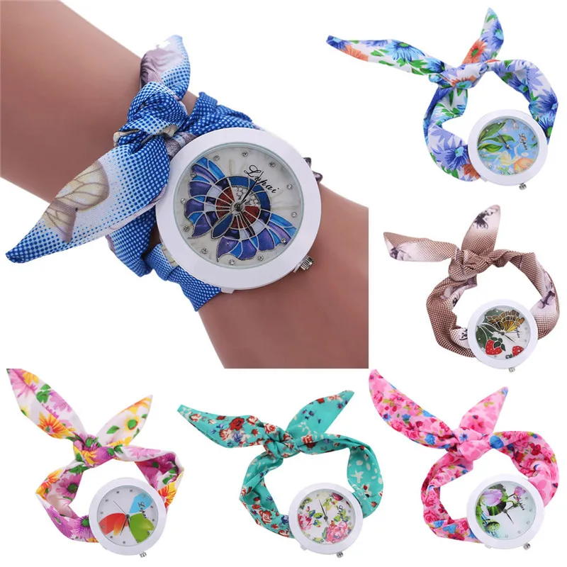 Уникальный дизайн женские наручные часы с цветочным узором модные повседневные