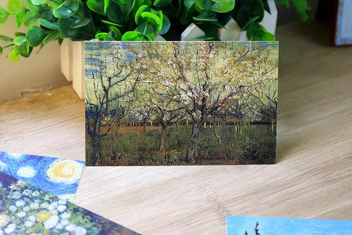 Новинка, хит, 30 листов/lotT Van Gogh, масляные открытки с живописью, винтажная поздравительная открытка, модный подарок