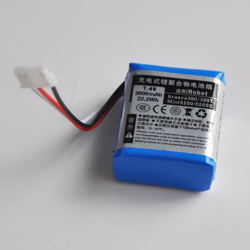 UNITEK 7 2 V 3.0ah комплект литий ионных батарей для 4 iRobot Braava 380 380T Mint 5200 5200B 5200C пылесос