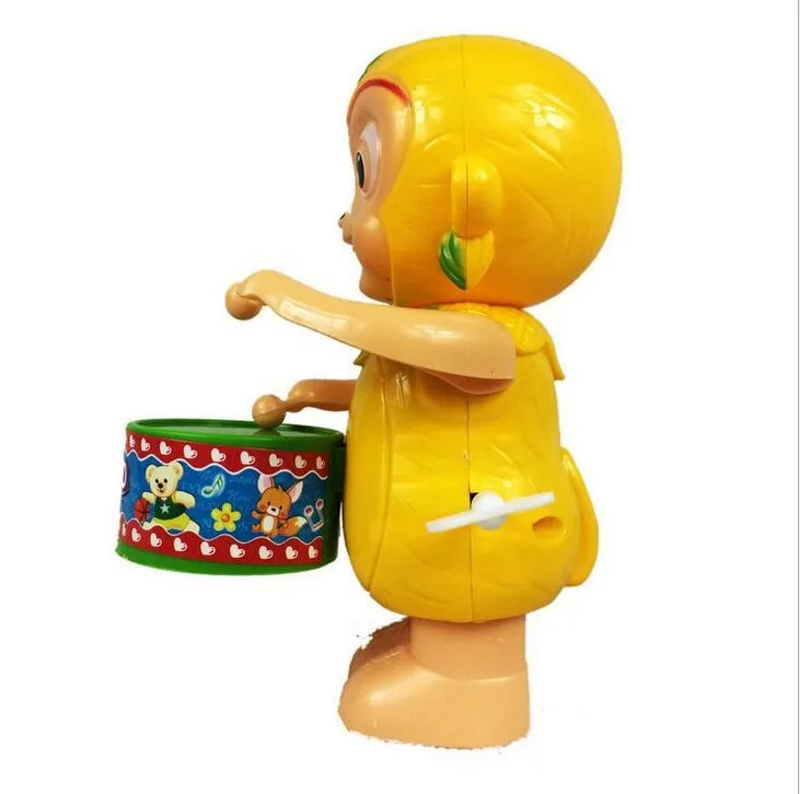 Барабан заводная игрушка в виде обезьяны солнца 2 4 года пластиковый 2021|wind-up