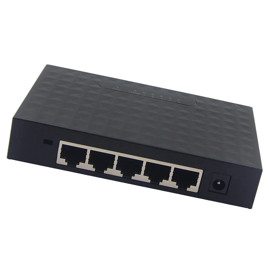 5 портовый сетевой гигабитный коммутатор 10/100/1000 Мбит/с Ethernet Lan Hub черный|Сетевые