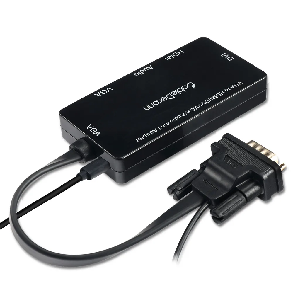 Кабель VGA 15 Pin папа к HDMI DVI 4в1 с микро USB адаптер питания конвертер для настольного