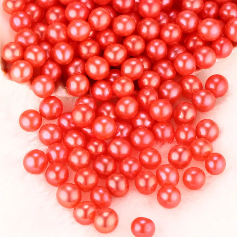 Новое поступление 10 шт арбузный красный жемчуг устриц 6-8 мм круглые акойя