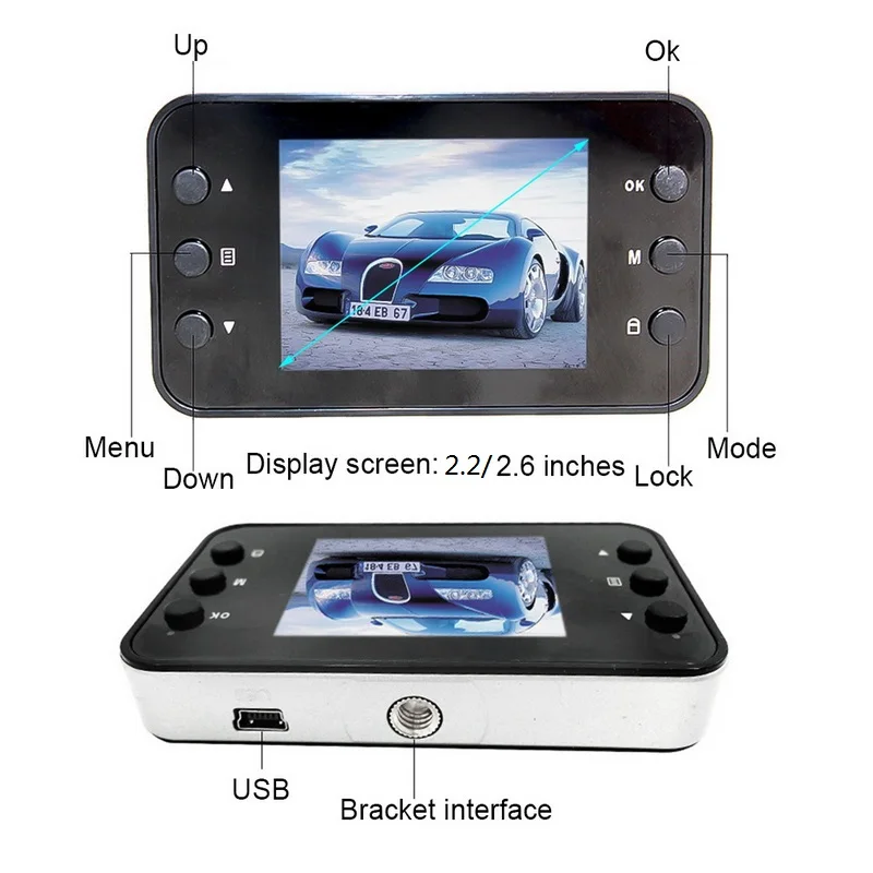 TOSPRA Автомобильная записывающая камера мини DVR Dashcam Full HD 1080P видеорегистраторы