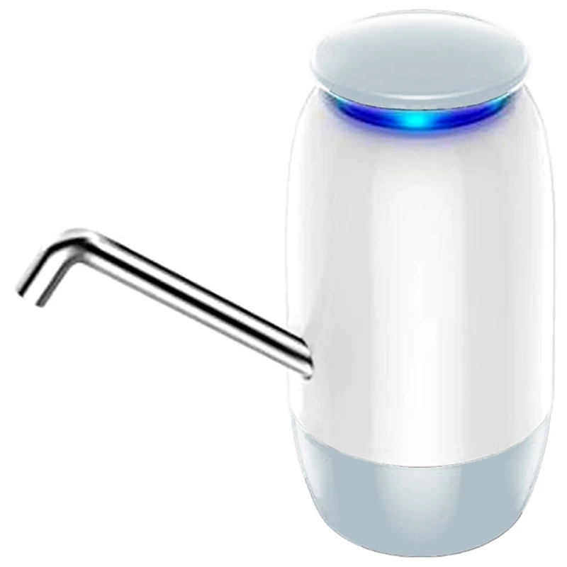 White Портативный Электрический диспенсер для воды с usb-зарядкой, Электрический диспенсер для воды с блокировкой от детей, двойной насос, оборудование для очистки воды - Цвет: White