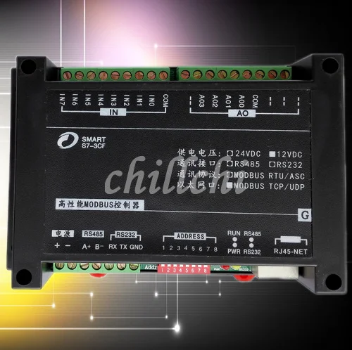 

8DI 4-сторонний аналоговый 4-20mA 0-10V Выход RJ45 Ethernet модуль Modbus протокол связи