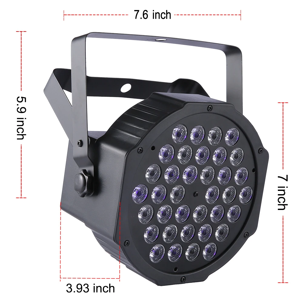 Светодиодный 36 W UV PAR Light 90-240 V dj Клубное цветное сценическое освещение управление звуком Рождественское украшение фоновое освещение дискотечное свадебное p