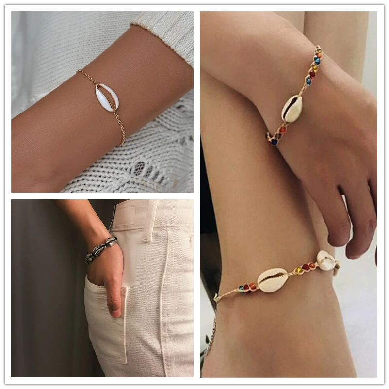 Новинка 2019 браслет в виде раковины ручная работа натуральная морская раковина