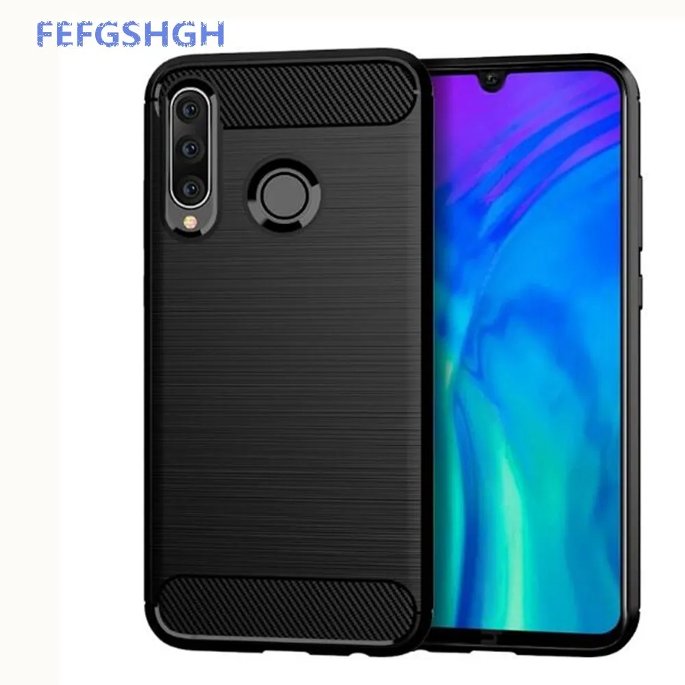 Чехол для Huawei Honor 20 Pro мягкий силиконовый матовый чехол из углеродного волокна Lite