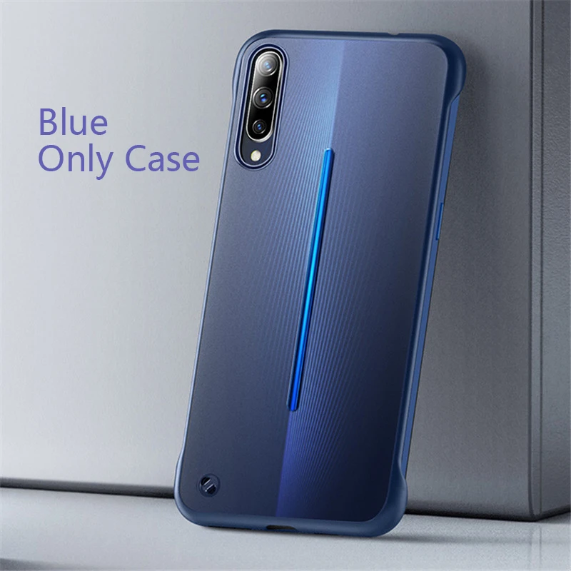 Прозрачные матовые бескаркасные Чехлы USLION для телефона VIVO IQOO X27 X27 Pro Ультра тонкая жесткая задняя панель из поликарбоната чехлы с кольцом шнурком - Цвет: Only Blue Case
