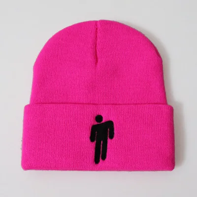C15 Billie Eilish Skullies Beanie 17 цветов вязаная зимняя шапка однотонный хип-хоп трикотажный свитер шляпа костюм капитана подарки, Прямая поставка - Цвет: C15