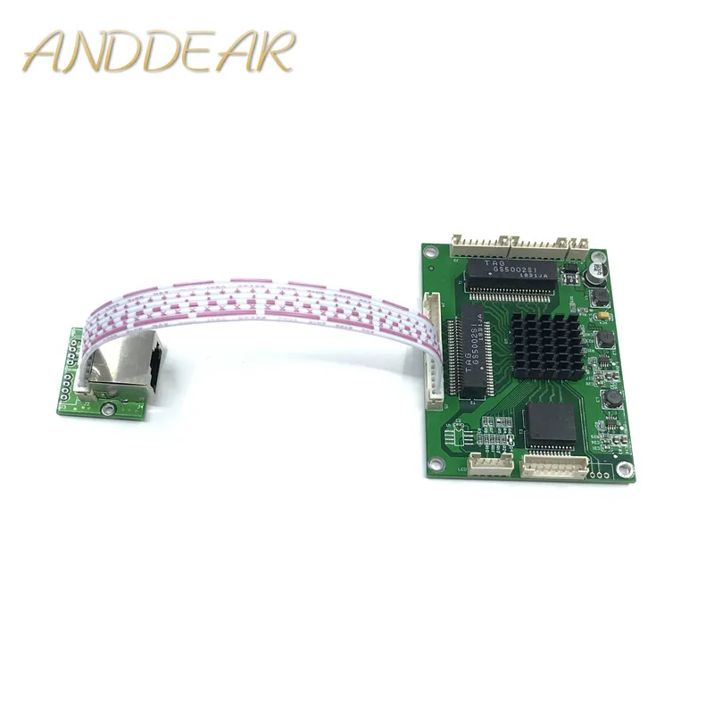 Промышленный мини-коммутатор с 3/4/5 портами Gigabit для преобразования модуля передачи 10/100/1000 Мбит/с на оборудование слабого ящика.