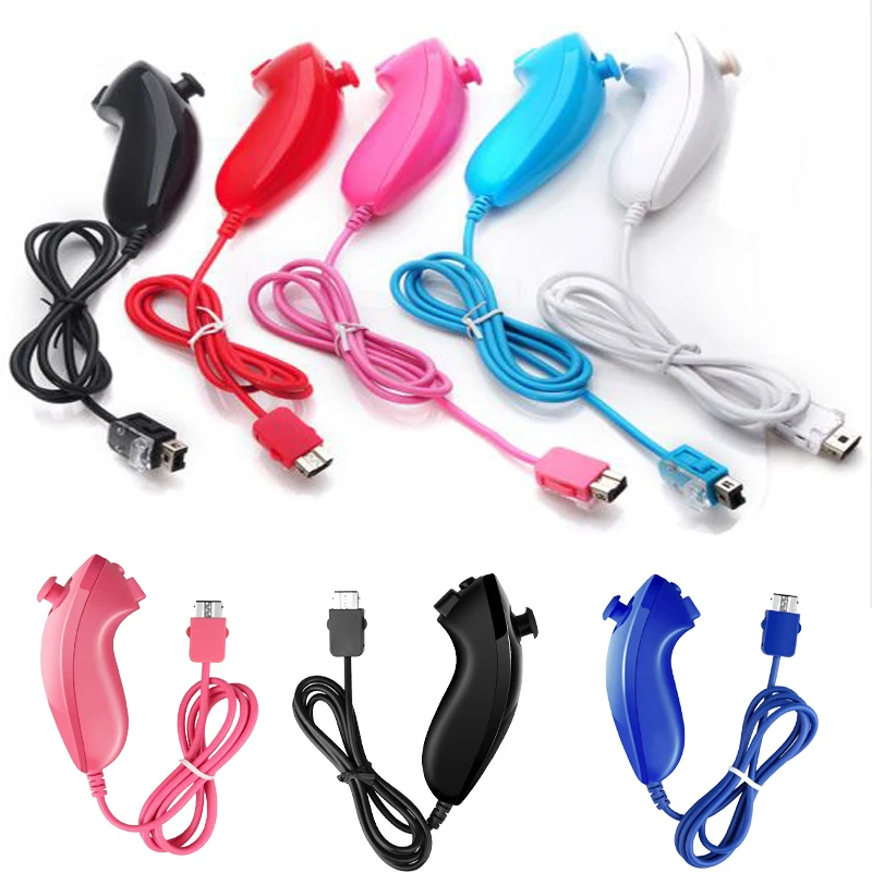 100 шт цвета Nunchunk пульт дистанционного управления для геймпад nintendo wii Nunchuck