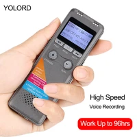yolord professional 8gb 1600mah large battery voice audio recorder recording digital lcd screen noise reducing usb