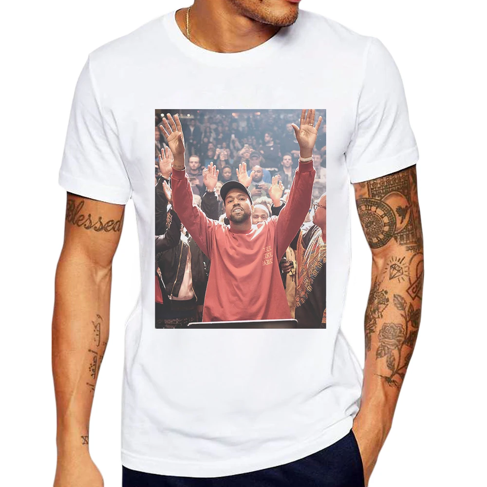 

Limited Time Discount Kanye West Printing Men T-Shirt Cotton Mens Short Sleeve Casual Male Tees Tops Camisetas Hombre Verano