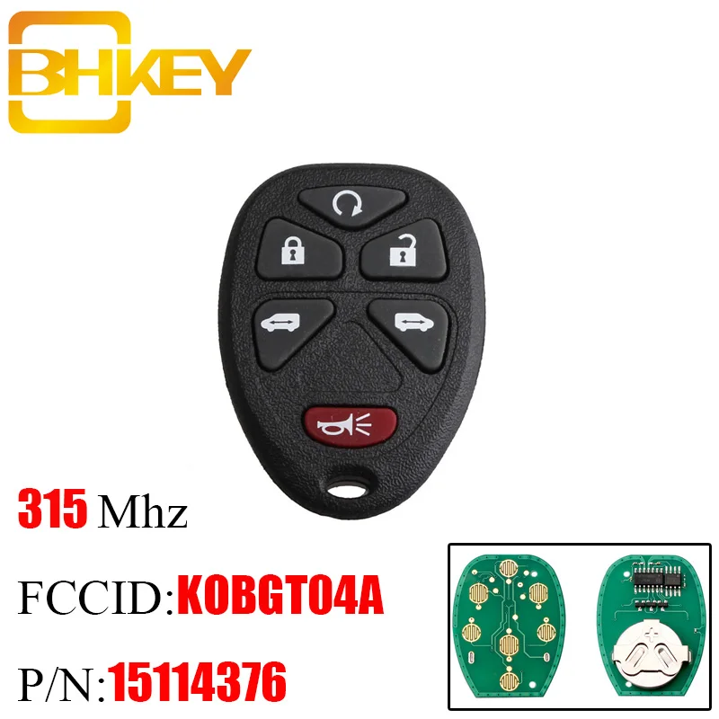 

BHKEY 6Buttons Remote Car key For KOBGT04A 15114376 315Mhz For Chevrolet HHR Uplander Buick Terraza Car keys