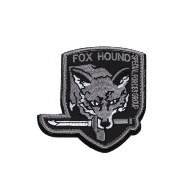 5 FOX HOUND Special Force Group Ghost Black Metal gear Solid MGS вышитые нашивки крюк ткань рюкзак военный Джек патч - Цвет: 5